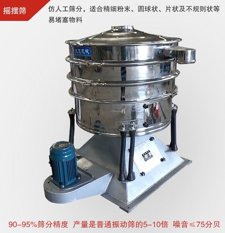 搖擺篩仿照人工篩分，可滿足高精度、高產量篩分要求